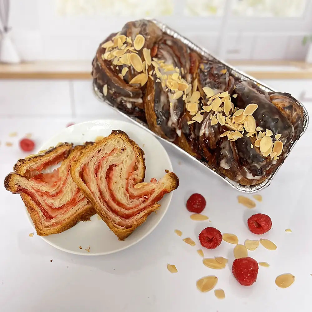 Valentine’s Day Raspberry & Almond Babka Shipped Nationwide Pastries