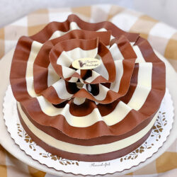 Signature marble ribbon mousse cake