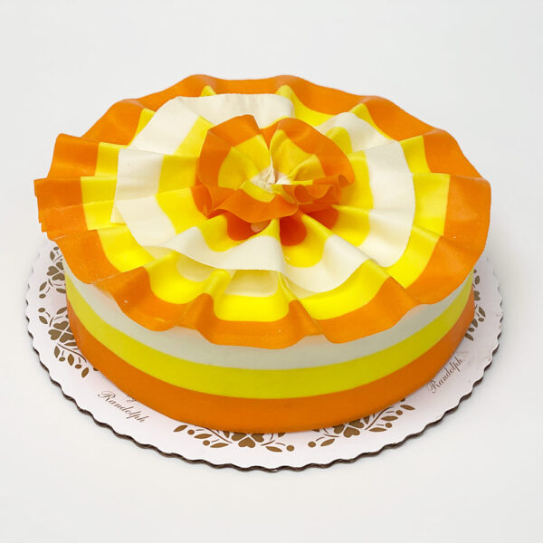 Candy Corn design marble mousse cake
