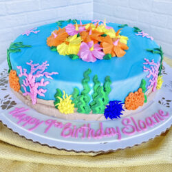 Under the Sea cake with Tropical FLorals
