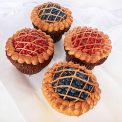 Fruit pie decorated cupcakes