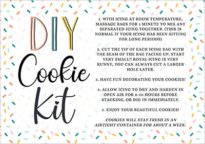 Cookie kit instructions